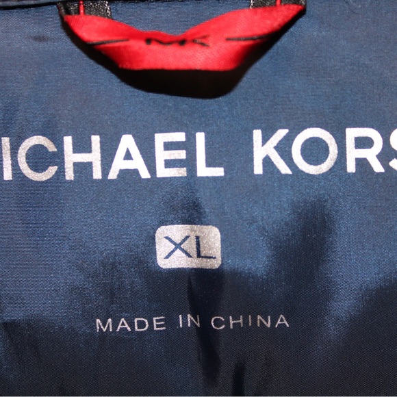 NWT Michael Kors Men's Casena Shiny Nylon Jacket Orange XL - Picture 3 of 3